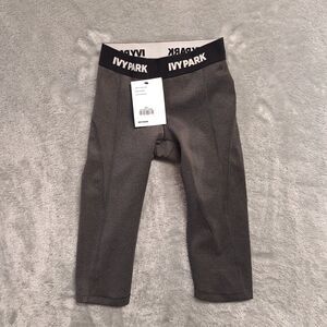 IVY PARK Elastic Waist Biker Short Spell Out Logo Athletic Leggings Size XXS NWT